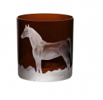 Mahogany Horse Double Old Fashioned 3.8\ Height
3.5\ Width
12.3 Ounces

100% Lead-Free Crystal, Mouth-Blown and Hand-Engraved
Care:  Hand wash only




